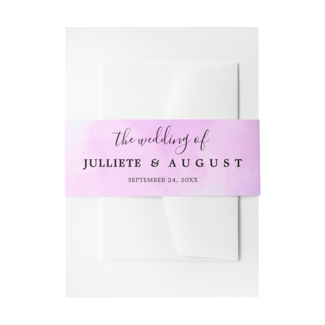 Faire-part Bandeau de ventre d'invitation de mariage (Devant example)