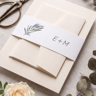 Faire-part Bandeau de ventre d'invitation élégant avec branch