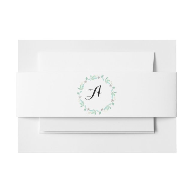 Faire-part Bandeau de ventre d'invitation sarcelle et or (Devant Example)