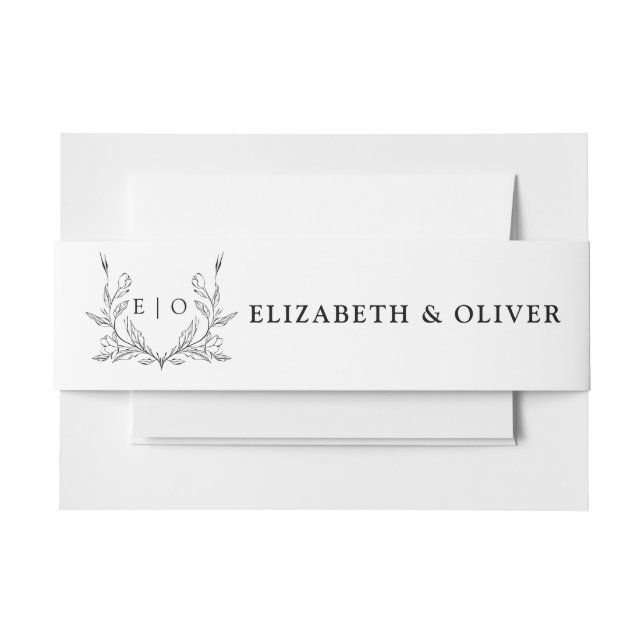 Faire-part Bandeau de ventre pour invitation de mariage à mon (Devant Example)