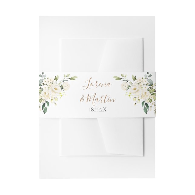 Faire-part Bandeau de ventre pour invitation de mariage bohèm (Devant example)