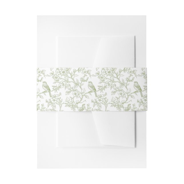 Faire-part Bandeau de ventre pour invitation Toile de fleurs  (Devant example)