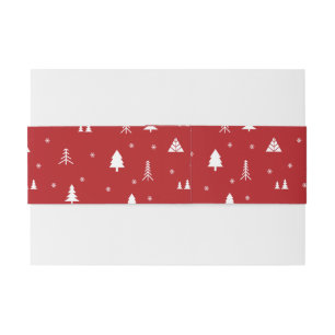 Faire-part Bandeau ventral d'invitation Arbres et flocons de 