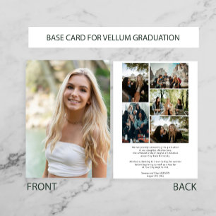 Faire-part BASE de photos pour la graduation de la couche de