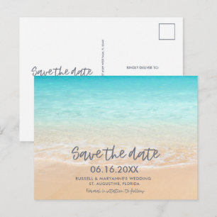Faire-part Beach Wedding Enregistrer la date Carte postale
