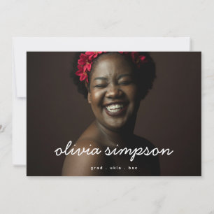 Faire-part Beau Script Moderne Grad Graduate Deux photo