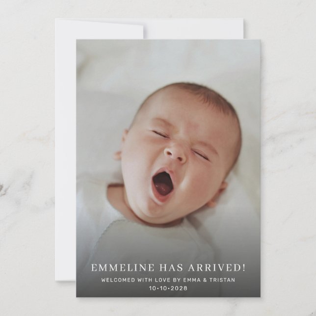 Faire-part Bébé 2 Photo Naissance (Devant)