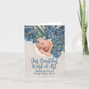 Faire-part Bébé avec Van Gogh Irises