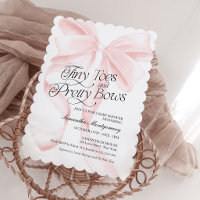 Faire-Part Bébé Coquette Tiny Toes Pretty Bows