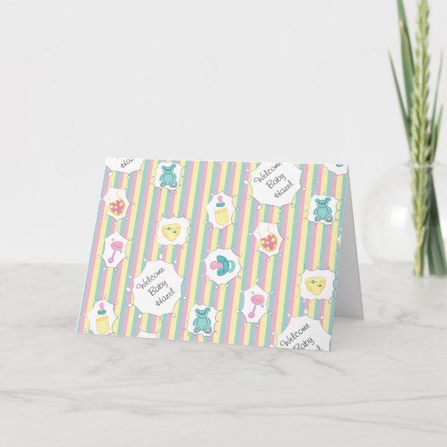 Faire-part Bébé de message personnalisé (Devant)