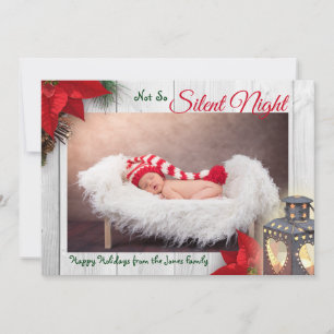 Faire-part Bébé de Noël avec une nuit pas si silencieuse et m
