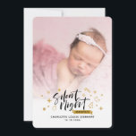 Faire-part Bébé de nuit silencieux Photos Naissance de Noël<br><div class="desc">Saupoudrer un soupir d'humour de vacances tout en annonçant votre lot de joie spéciale avec notre "Silent Night... Principalement" carte de Faire-part de naissance de Noël. Tandis que vos nuits silencieuses appartiennent peut-être au passé, le rire, l'amour et les moments chéris viennent de commencer. Cette carte ludique et personnalisable partagera...</div>