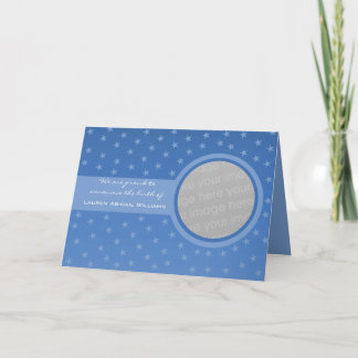 Faire-part bébé étoilé (bleu)
