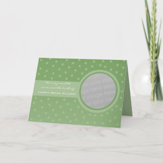 Faire-part bébé étoilé (vert)