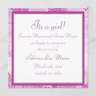 Faire-part bébé (fille)