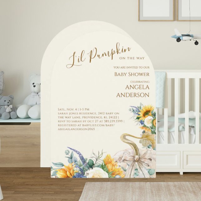 Faire-Part Bébé Fille Arched Li'l Pumpkin Tourneso (Créateur téléchargé)