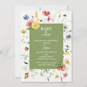 Faire-part Bébé Fleur Sauvage en Fleur