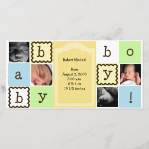 Faire-part bébé garçon