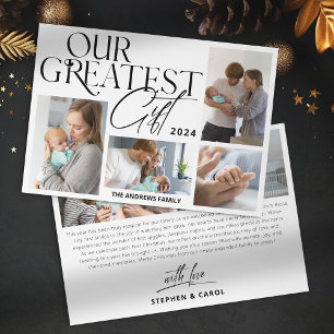 Faire-part bébé minimaliste 6 Photo Noël