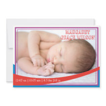 Faire-part bébé rétro