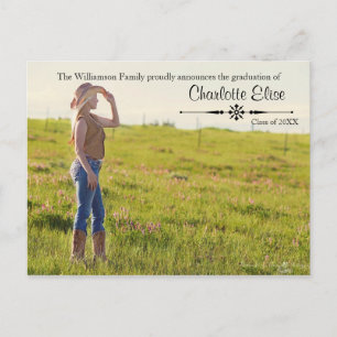 Faire-part Belle photo avec fioriture - Carte postale de remi