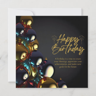 Faire-part Bénédictions d'anniversaire élégantes