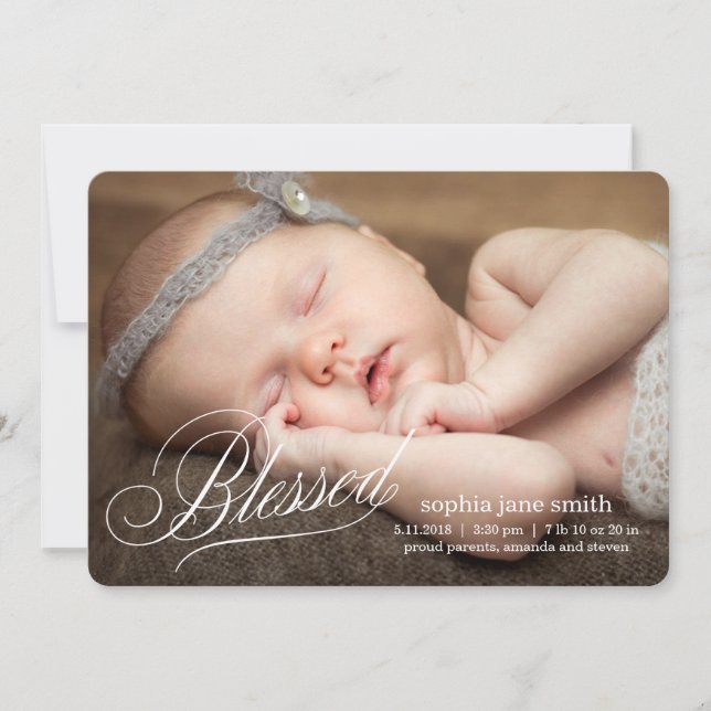 Faire-part BÉNÉFICIE D'Annonces De Naissance Moderne (Devant)