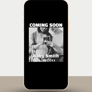 Faire-part Bientôt sur les médias sociaux Grossesse neutre en