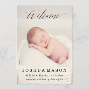 Faire-part bienvenu d'anniversaire de bébé