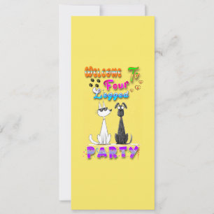 Faire-part Bienvenue à la fête à quatre pattes