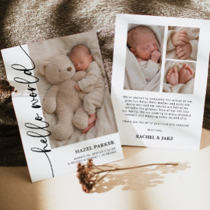 Faire-part Bienvenue Bébé Photo Naissance