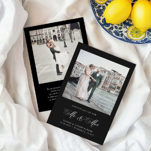 Faire-part Black   Mariage photo italien Elegance