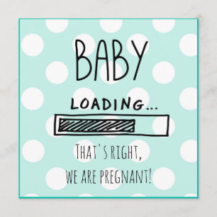 Faire-part bleu et blanc de grossesse