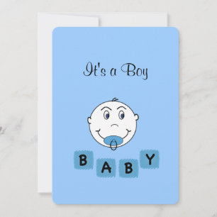Faire-part Bleu personnalisé C'est un bébé