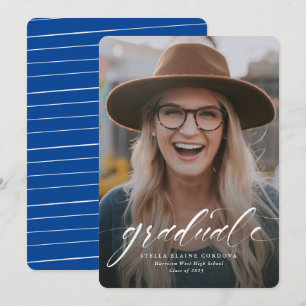 Faire-part bleu simple avec un script