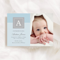 Bloc Monogramme Élégant pour Naissance de Petit Ga