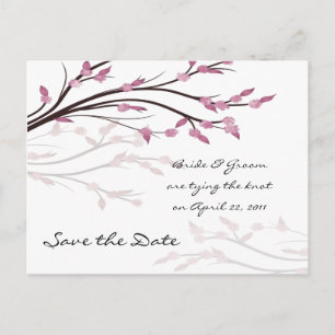 Faire-part Blossoms roses Enregistrer la date Carte postale