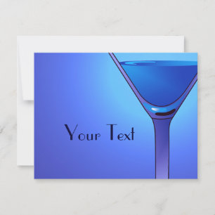 Faire-part Blue Martini Cocktail Annonces personnalisées