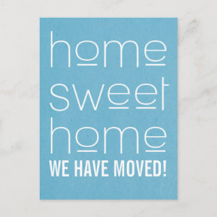 Faire-part Blue Modern Home Sweet Home Carte postale