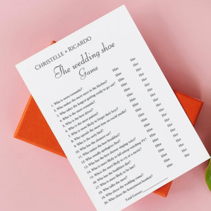 Faire-part Blue navymariage chaussure jeu bachelorette partie