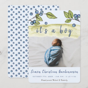 Faire-part Blueberry Boy