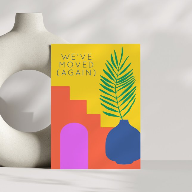 Faire-part Boho Botanical Nous avons encore déménagé Nouvelle (Créateur téléchargé)