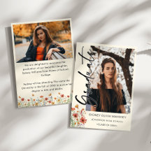 Boho Fleur sauvage 2 Photos Graduation