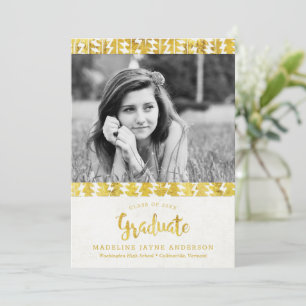 Faire-part Boho Golden Arrows Graduation