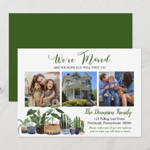 Faire-part Boho Houseplants Nous avons déménagé Photo Déménag