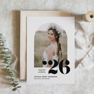 Faire-part Boho Promotion 2026 Arche Photo Remise des diplôme