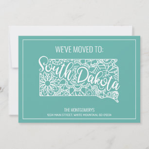 Faire-part Boho Turquoise Floral Mandala South Dakota State M