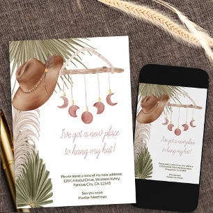 Faire-part Boho Western Un nouvel endroit pour accrocher le C