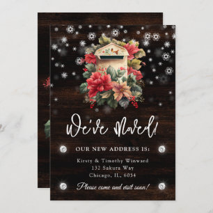 Faire-part Boîte aux lettres rustique d'hiver Nous avons démé