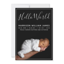 Bonjour le monde photo naissance bébé